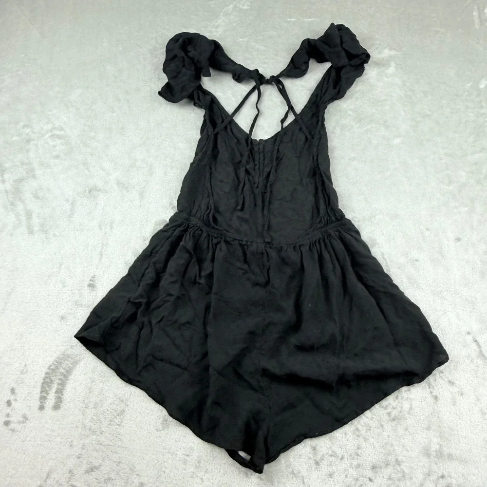 Out From Under Urban Outfitters Black Swiss Dot Romper Women's XS TP
